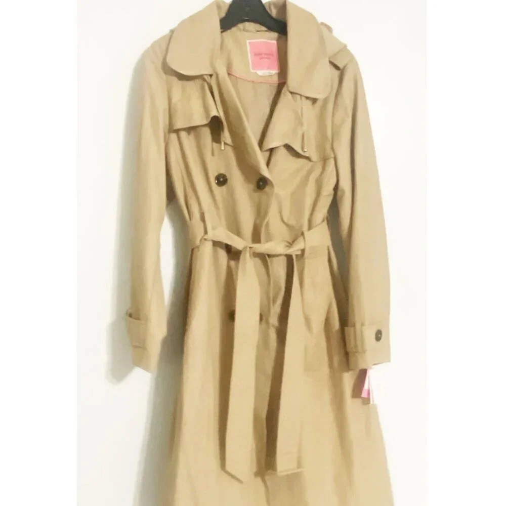 KATE SPADE NEW YORK Double Breasted Belted Trench Coat